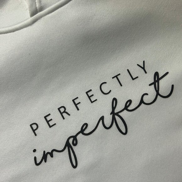 Nevermind Women's 'Perfectly Imperfect' Hoodie - White - Medium - Picture 3 of 3
